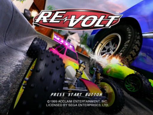 Re-Volt title screen for Sega Dreamcast